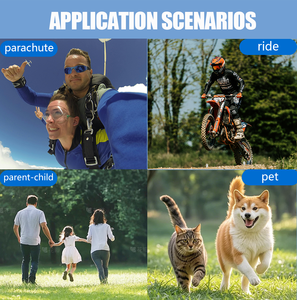 2025 GPS açık köpek tasması kamera 1080P geniş açılı şarj edilebilir Mini spor eylem kamera davranış eğitimi için plastik şeritler - Product Image 4