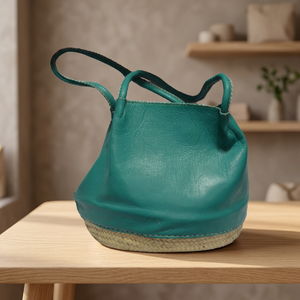Bolso de Hombro de Piel de Becerro Premium para Mujer, de la Tienda Biyadina, Elegante, Verde, con Rayas, Múltiples Cierres, Moderno - Product Image 2