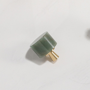 天然水晶家具拉手 圆形大理石抽屉把手 白色拉手 适用于厨房酒柜门橱柜拉手 DiyHome - Product Image 3