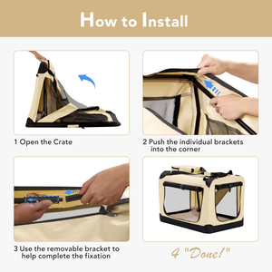 Air Approved Soft Dog <b>Crate</b> Soft Sided Folding Travel Pet Carrier Bag <b>Foldable</b> Pet Kennel Accept Customized Size Dog <b>Crate</b> - Product Image 4