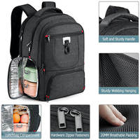 Sac à dos de voyage multifonctionnel imperméable de haute qualité, compartiment isotherme pour le déjeuner, sac à dos pour ordinateur portable, sac à dos de travail