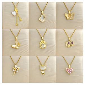 Collana con <span class=keywords><strong>Ciondolo</strong></span> in Ottone Jeutelis, Catena in Acciaio Inossidabile e Pietra di Zirconia - Scelta Top per Regali da Donna - Product Image 4