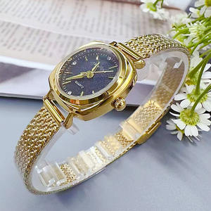 Haut <span class=keywords><strong>de</strong></span> gamme à la mode et Simple diamant blé oreille maille bracelet montre à Quartz montre à Quartz pour femmes - Product Image 1