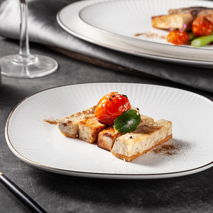 Juego <span class=keywords><strong>de</strong></span> Vajilla <span class=keywords><strong>de</strong></span> Porcelana Blanca <span class=keywords><strong>de</strong></span> Estilo Occidental con Borde Dorado en Relieve para Restaurante <span class=keywords><strong>de</strong></span> <span class=keywords><strong>Hotel</strong></span> <span class=keywords><strong>de</strong></span> Alta Gama - Product Image 6