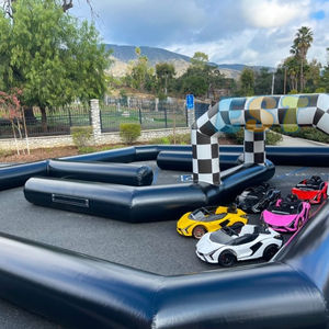 Prezzo di fabbrica grande pista gonfiabile all'aperto pista gonfiabile Go Kart pista da corsa per autoscontro gonfiabile Arena Party Rental - Product Image 3