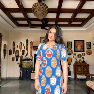 NOIIR PIGEON Kurti estampado de rayón para mujer |   Top Étnico Indio Listo para Usar, de Secado Rápido y Sin Arrugas, para Todas las Temporadas - Product Image 1