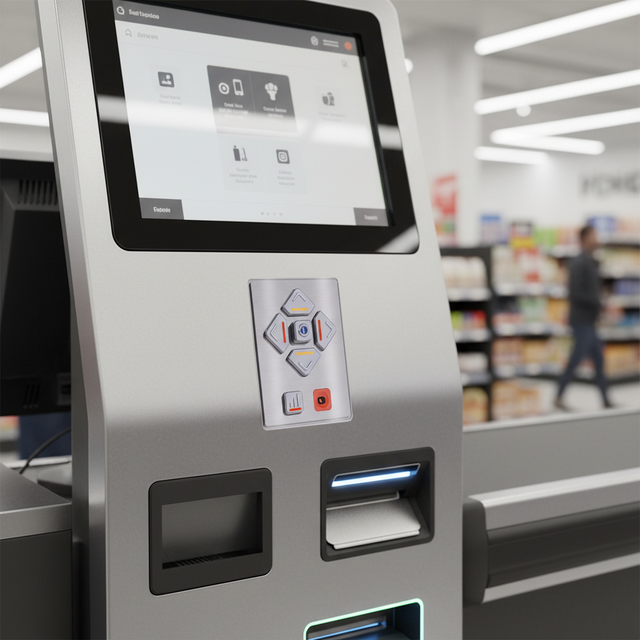 ADA-Compliant Audio Navigation Fully Programmable Stainless Steel Keyboard IP65 Waterproof USB Windows/Android/Linux 1.8M Kiosks