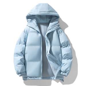 Chaqueta de Plumón con Capucha para Hombre, Estilo Casual, Gruesa, Multifuncional, de Color Sólido, con Cierre - Product Image 3