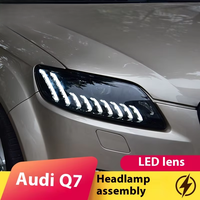 Dédié pour Audi Q7 LED phare assemblage 06-15 modifié dynamique feux de jour écoulement eau lentille de direction nouveau 12V
