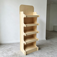 Support d'affichage en bois personnalisé, en contreplaqué, portable, facile à installer, pour les magasins, les supermarchés