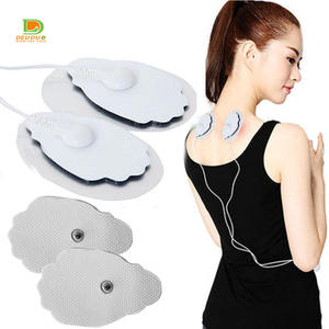 Snap sepuluh dapat digunakan kembali tipe telapak tangan fisioterapi electrestimulador tombol mesin elektroda pengganti bantalan Gel dengan tombol untuk puluhan - Product Image 3