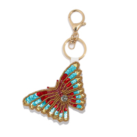 Porte-clés perlé cousu main personnalisé, pendentif de sac coloré à sequins animaux et fleurs, accessoires de mode pour filles