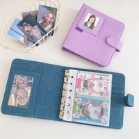 STANDWIDE 6 reliure à anneaux étudiant Album Photo 3 pouces 5 pouces Instax Mini Denim toile à la main Kpop idole livre Photo carte à feuilles mobiles