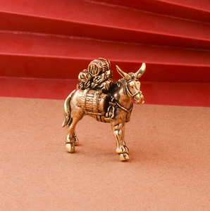 Statuetta di asino in ottone spedizione in stile Vintage antica scultura di asini all'ingrosso artigianato - Product Image 3
