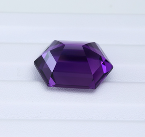 Tự nhiên thạch anh tím lỏng đá lá chắn hình không đồng đều mặt hình lục giác tốt đá quý cho Vòng trang sức Inlay thiết lập - Product Image 4