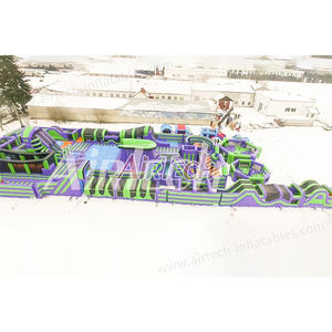 Château gonflable de défi de trampoline d'amusement de parc de ninja gonflable commercial géant portatif - Product Image 2