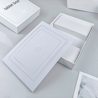 Boîtes d'emballage pour tablette en carton blanc personnalisées de haute qualité, boîte cadeau vide avec couvercle et fond pour tablette PC, pour iPad