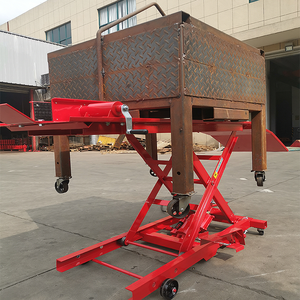 일반적인 사용 800lb 공압 유압 오토바이 리프트 테이블 고무 프론트 휠 클립 오토바이 리프트 테이블 발 페달 - Product Image 4