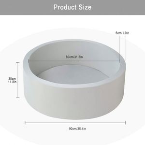 Piscine à balles ronde douce gris clair pour intérieur et extérieur, idéale comme cadeau pour bébés, enfants et tout-petits - Product Image 4