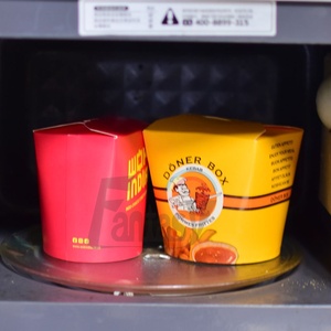 Caja de <span class=keywords><strong>Pasta</strong></span> de papel artesanal de pared única biodegradable de alta calidad, papel de aluminio dorado en relieve desechable para Fideos, aperitivos, dulces, tazas - Product Image 2