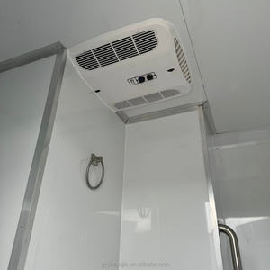 Camion Toilette Mobile Completamente Attrezzato, Rimorchio Bagno di Lusso Blu Monoasse con Aria Condizionata per Festival all'Aperto - Product Image 5