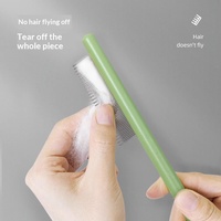 Peigne à aiguilles en acier inoxydable pour démêler les nœuds et éliminer les poils flottants, coussin de massage, nettoyage des poils de chat et de chien, peigne de toilettage pour animaux de compagnie