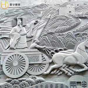 Escultura Hahua, Relieve en Piedra, Tallado de Figuras Antiguas de Estilo Chino, Mural Artístico de Pared - Product Image 3