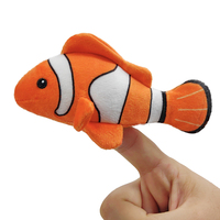 Marionnettes à doigts en peluche à poils courts 9 cm, animaux marins miniatures écologiques pour enfants de 5 ans et plus, pour ajouter du plaisir aux jeux