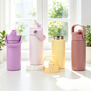 Custom Logo School 14oz Double Wall Insulated Stainless Steel Tumbler Matte Finish Water Cup kids water bottle - Product Image 1