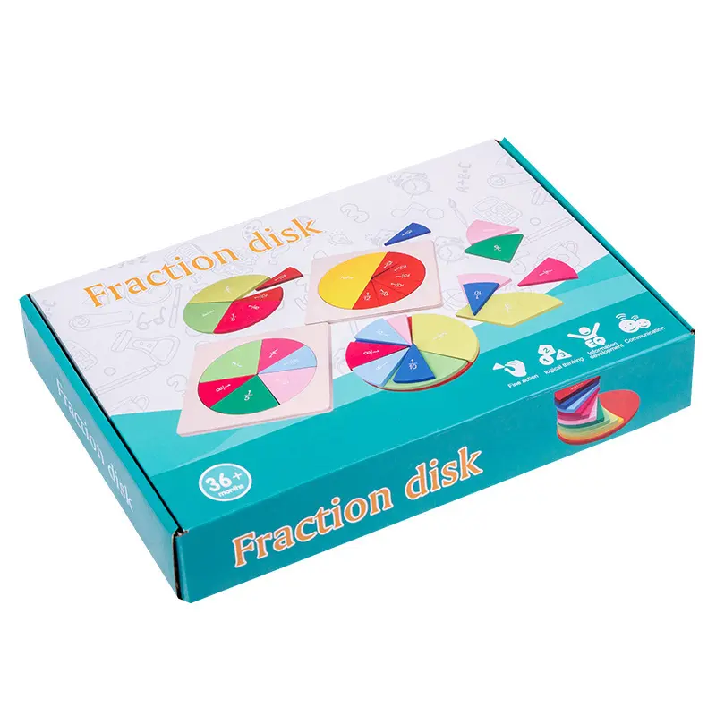 Hot Selling De Disc Wiskundige Fractie Board Houten Montessori Math Leermiddelen Puzzel Leren Onderwijs Speelgoed Voor Kind