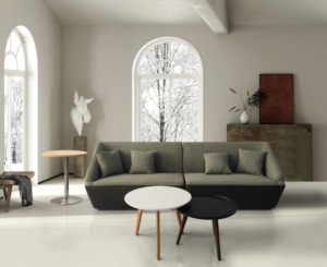 Canapé modulaire de luxe moderne à deux places en tissu et acier inoxydable, garantie 3 ans, pour salon, villa, entrepôt - Product Image 3