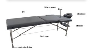 Cama de Masaje Plegable Popular para Salón de Belleza y Spa, Portátil, Versátil, Suave, con Altura Ajustable - Product Image 5