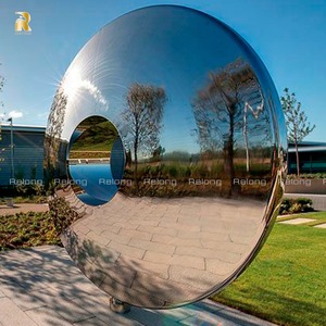 פסל טורוס מודרני ממתכת נירוסטה של RELONG, ניתן להתאמה אישית, לקישוט גינה חיצונית - Product Image 4