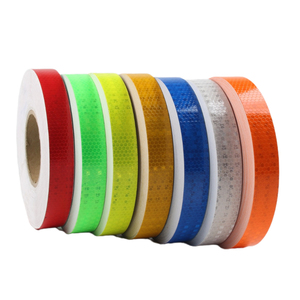 Ruban de sécurité réfléchissant haute visibilité en PVC, largeur 2,5 cm, adhésif sensible à la pression, déchirable, multicolore, durée de vie 1-2 ans, prix usine - Product Image 1