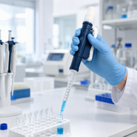 Pipette à pompe réglable résistante aux acides Micro 2 ml 10 ml 25 ml pour un dosage et un distribution précis des liquides
