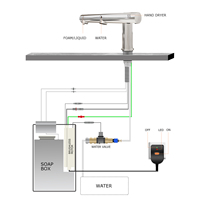 Tapones personalizados, secador de manos, grifo de lavabo de acero inoxidable sin contacto con dispensador de jabón