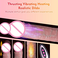 Vente flash - Vibromasseur réaliste télescopique chauffant à télécommande en silicone liquide - Jouet sexuel pour femmes - Jouets sexuels pour femmes