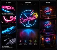 Enseigne néon personnalisée DC avec minuteur de compte à rebours et télécommande pour publicité, voiture, mariage, anniversaire, fête de Noël, chambre et décoration intérieure