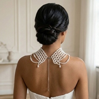 YouLaPan VG96 Collier ras du cou de luxe vintage avec chaîne à maillons imitation perles pour femme, tendance, scintillant, idéal pour mariée