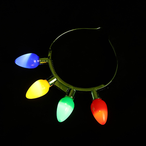 Serre-tête LED de Noël fantaisie, 4 lumières, bande lumineuse pour cheveux avec ampoules en forme d'oignon, durable, MEILLEURE VENTE pour les fêtes de Noël - Product Image 5
