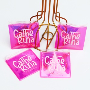 Bolsa de Plástico Holográfica Rosa Pequeña Personalizada con Cierre y Logotipo Impreso para Joyería, Pulseras, Aretes, Anillos - Product Image 4