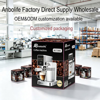 Cafetera Espresso Compacta y Silenciosa Anbolife, 20 Bares, Operación Táctil Digital, Cappuccino, Latte, Americano, OEM