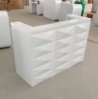 Table de réception blanche, meuble de salon moderne, comptoir pour salon de beauté, offre spéciale