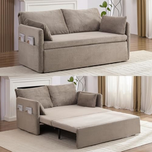 Queen Pull Out Couch Convertible Sofa Bed Queen with Adjustable Backrest 3-in-1 Pull Out Sofa Bed for <strong>Small</strong> Space Bedroom - Product Image 1