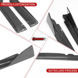 Factory Price Upgrade to RZ Style Carbon Fiber Car Auto Parts Side Skirt For Ferrrari F12 - Product Image 2