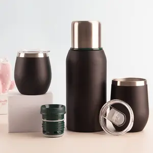 Stainless Steel Vacuum Insulated Thermos Bottle Set Yerba Thermos Flask Gift Set
