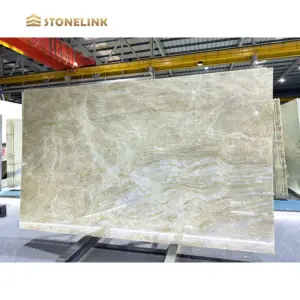 Stonelink Luxury Top Quality Natural Brazil Taj Mahal Quartzite Marble Slabs For Kitchen Island Countertop