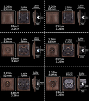 Antique Bois Rétro Norme UE Européenne 250V 10A 16A Bouton Poussoir Tactile Électrique Double Type C Prise USB Interrupteur Mural