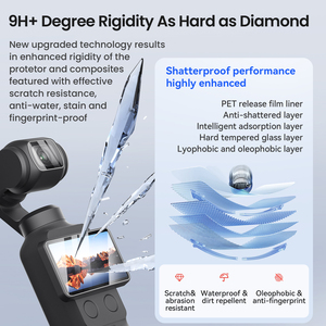 Protecteur d'écran pour caméra AMagisn, films en verre trempé anti-rayures pour DJI Osmo Pocket3/4, <span class=keywords><strong>accessoires</strong></span> pour caméra sportive - Product Image 2