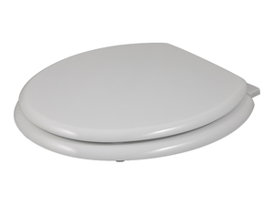 High Quality <strong>White</strong> Painted <strong>Wood</strong> MDF Mould <strong>Toilet</strong> <strong>Seat</strong> Bathroom <strong>Seat</strong> with J-SC Plastic Hinges Modern Design for European Market - Product Image 2